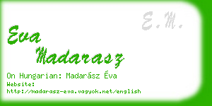 eva madarasz business card